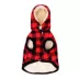 Fresh Pawz Dog Buffalo Check Dog Flannel Jacket with Detachable Hood image thumbnail 2