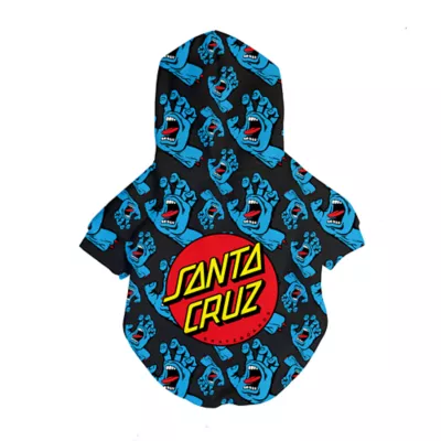 Fresh Pawz Santa Cruz Skateboards Logo Dog Hoodie - Image 1