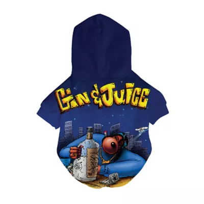 Fresh Pawz Death Row Records Gin & Juice Dog Hoodie - Image 1