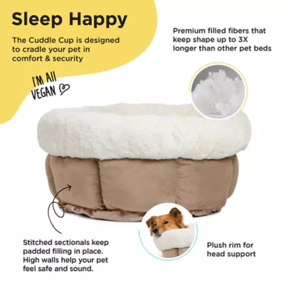 Product Best Friends By Sheri Cuddle Cup Cuddler Bolster Cat & Dog Bed