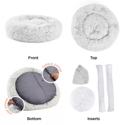 Product Best Friends by Sheri The Original Calming Faux Shag Fur Donut Cuddler Cat & Dog Bed