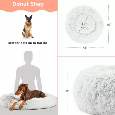 Product Best Friends by Sheri The Original Calming Faux Shag Fur Donut Cuddler Cat & Dog Bed
