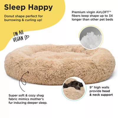 Product Best Friends by Sheri The Original Calming Faux Shag Fur Donut Cuddler Cat & Dog Bed