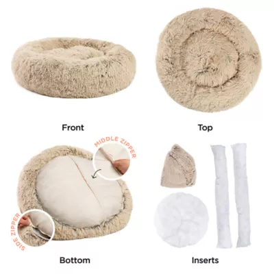Product Best Friends by Sheri The Original Calming Faux Shag Fur Donut Cuddler Cat & Dog Bed