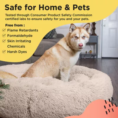 Product Best Friends by Sheri The Original Calming Faux Shag Fur Donut Cuddler Cat & Dog Bed