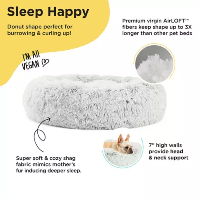Product Best Friends by Sheri The Original Calming Faux Shag Fur Donut Cuddler Cat & Dog Bed