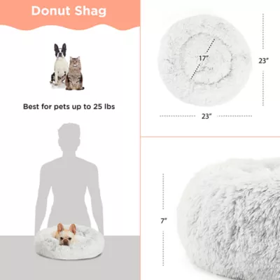 Product Best Friends by Sheri The Original Calming Faux Shag Fur Donut Cuddler Cat & Dog Bed