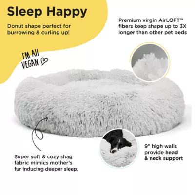 Product Best Friends by Sheri The Original Calming Faux Shag Fur Donut Cuddler Cat & Dog Bed