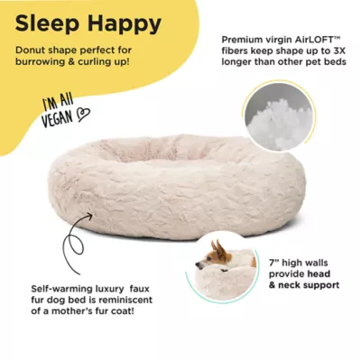 Product Best Friends by Sheri Calming Lux Fur Donut Cuddler Bolster Cat & Dog Bed