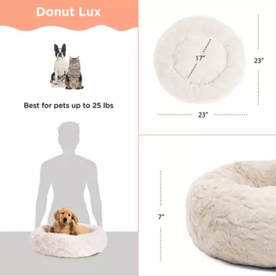 Product Best Friends by Sheri Calming Lux Fur Donut Cuddler Bolster Cat & Dog Bed