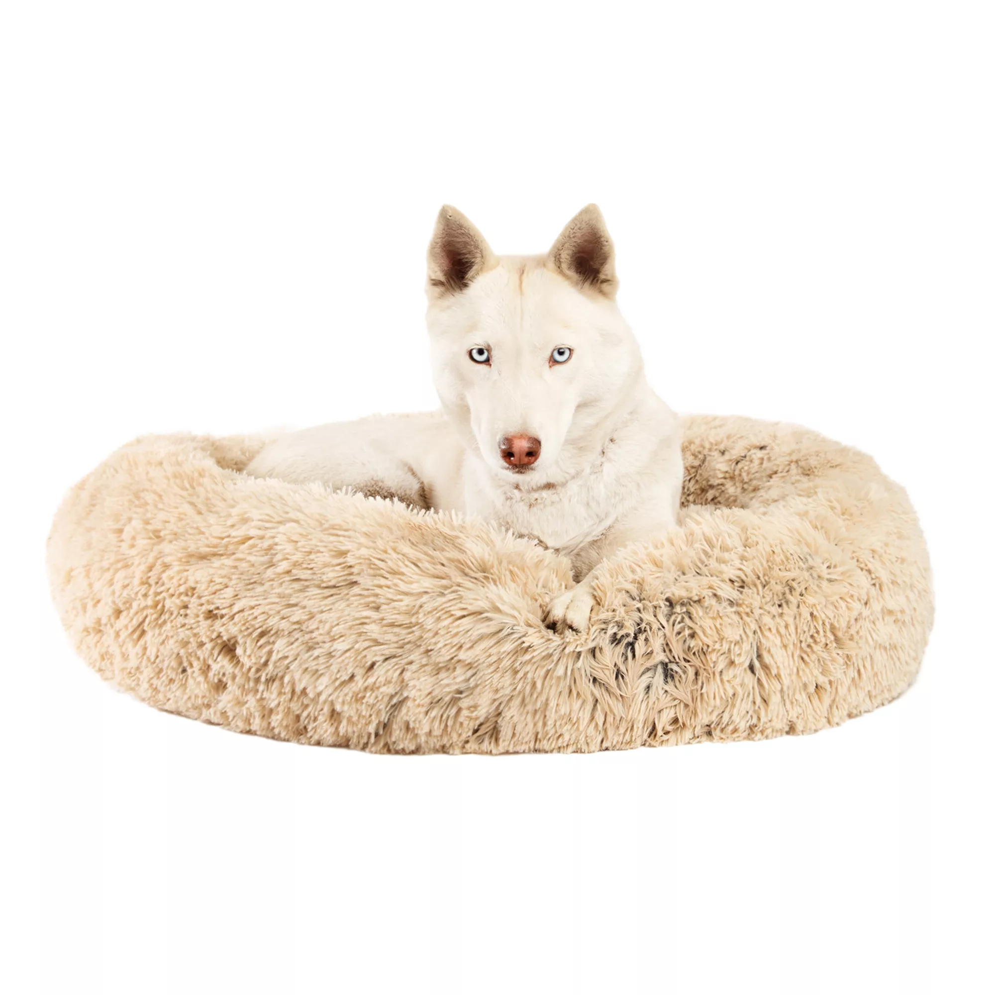 Best Friends by Sheri The Original Calming Faux Shag Fur Donut Cuddler Cat & Dog Bed