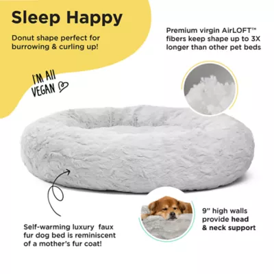 Product Best Friends by Sheri Calming Lux Fur Donut Cuddler Bolster Cat & Dog Bed