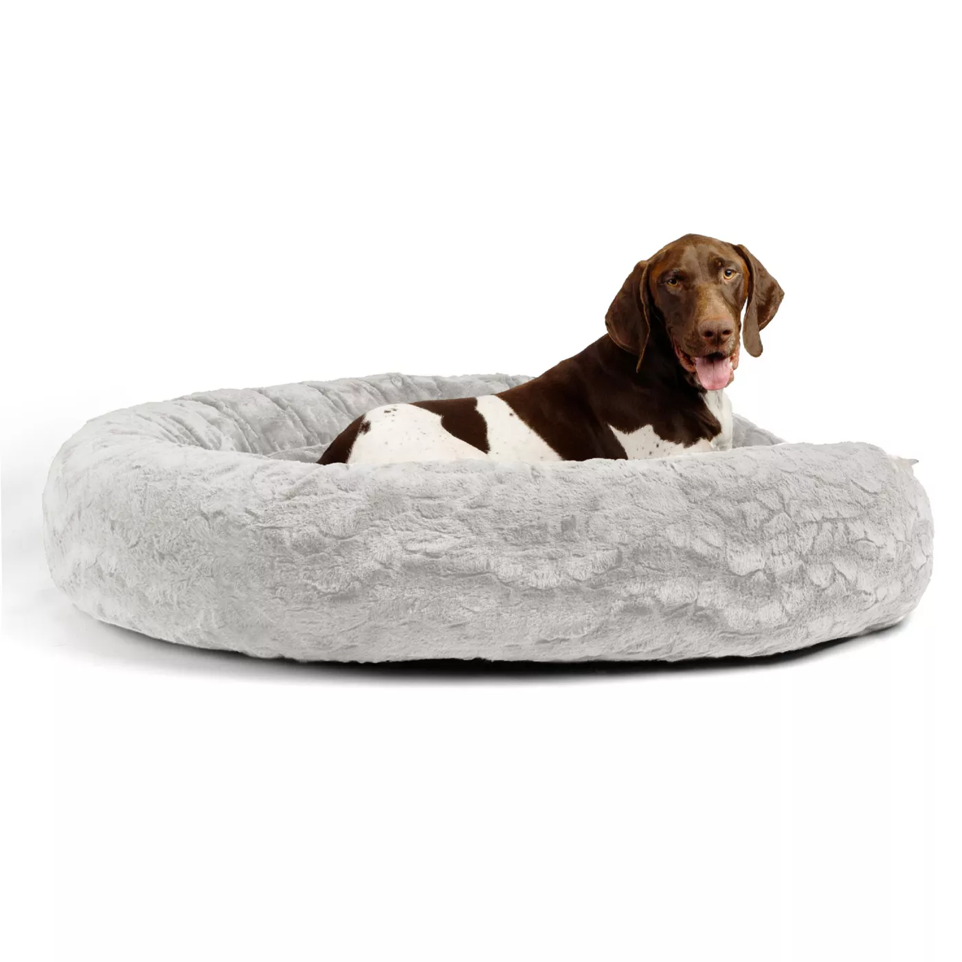 Best Friends by Sheri Calming Lux Fur Donut Cuddler Bolster Cat Dog Bed