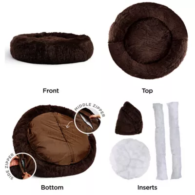 Product Best Friends by Sheri The Original Calming Faux Shag Fur Donut Cuddler Cat & Dog Bed
