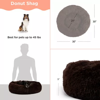 Product Best Friends by Sheri The Original Calming Faux Shag Fur Donut Cuddler Cat & Dog Bed