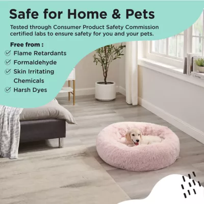 Product Best Friends by Sheri The Original Calming Faux Shag Fur Donut Cuddler Cat & Dog Bed