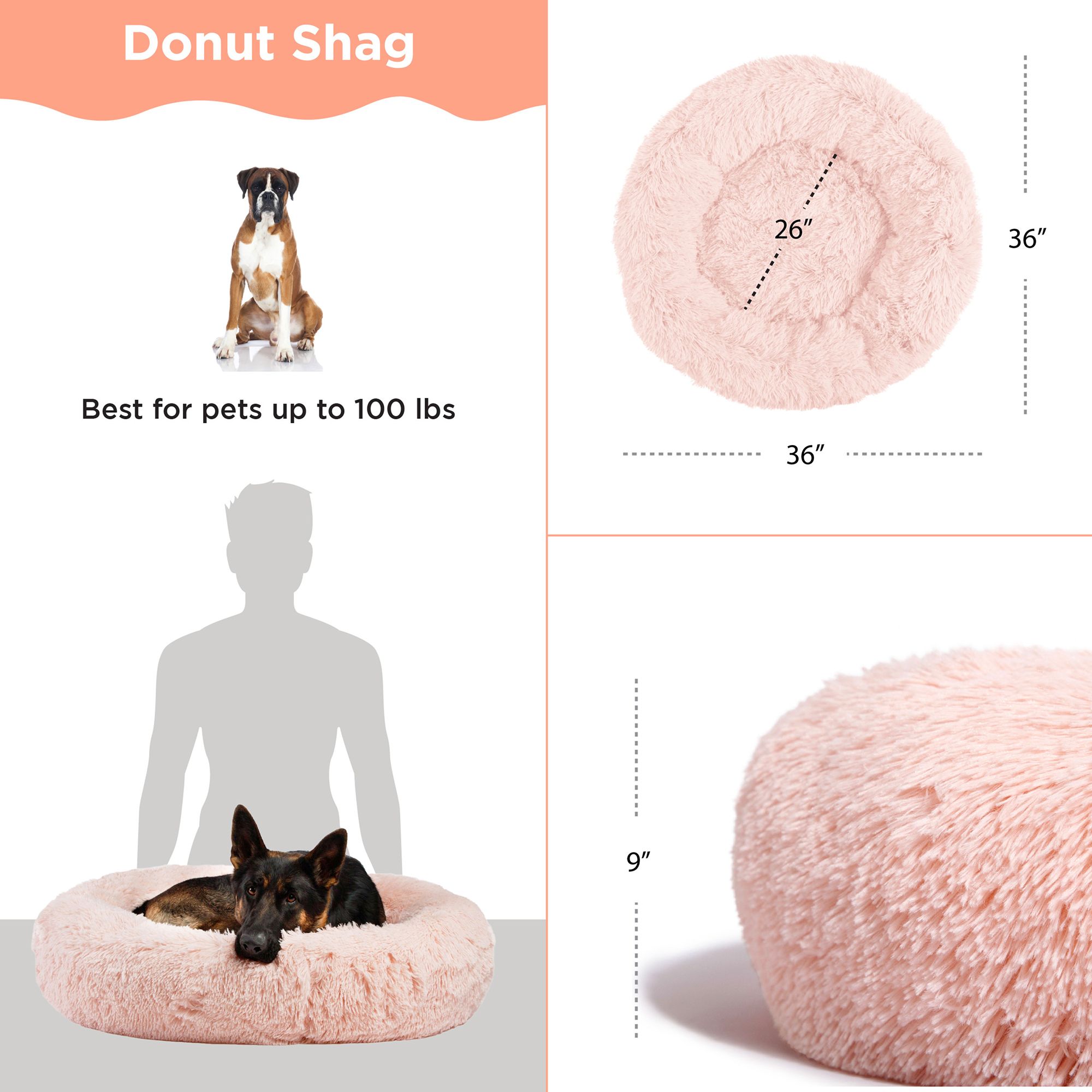 Fashion shag donut cuddler