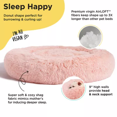 Product Best Friends by Sheri The Original Calming Faux Shag Fur Donut Cuddler Cat & Dog Bed