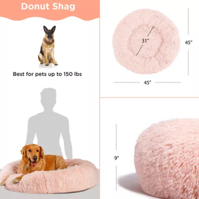 Product Best Friends by Sheri The Original Calming Faux Shag Fur Donut Cuddler Cat & Dog Bed