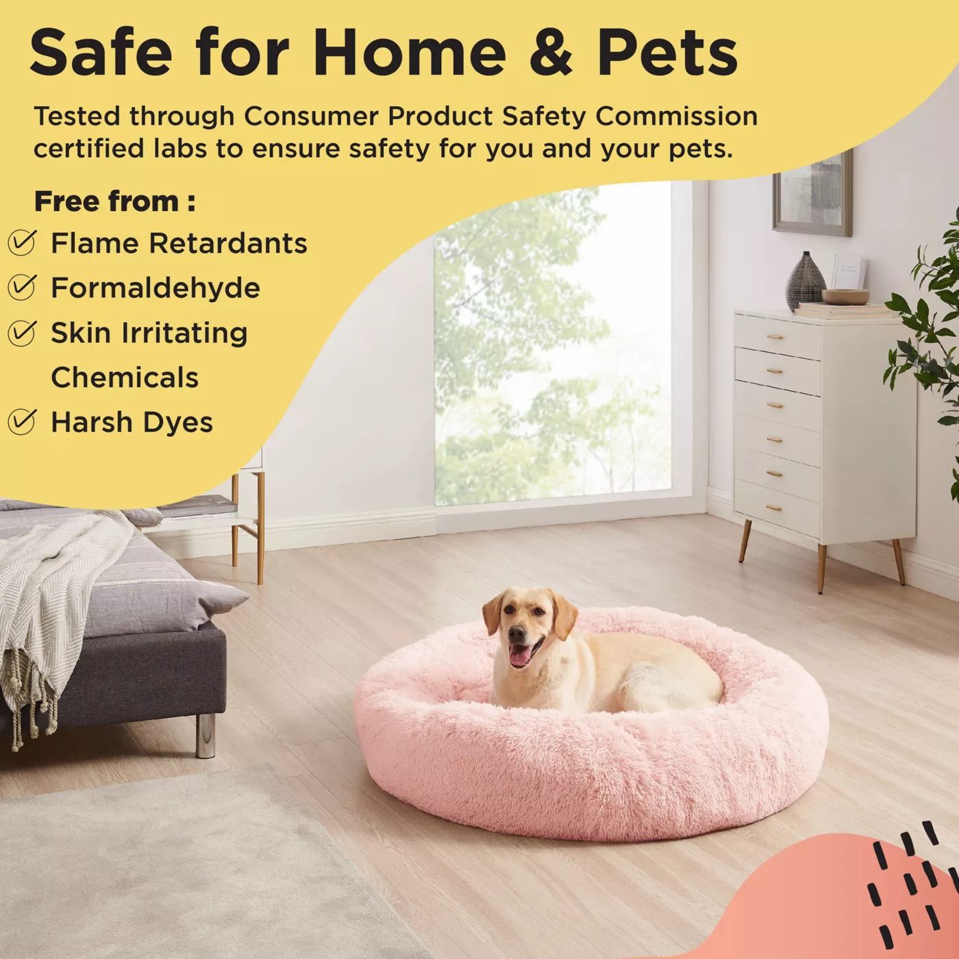 Fur donut dog bed best sale