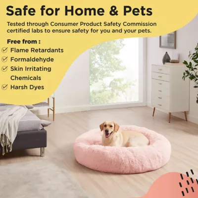 Product Best Friends by Sheri The Original Calming Faux Shag Fur Donut Cuddler Cat & Dog Bed