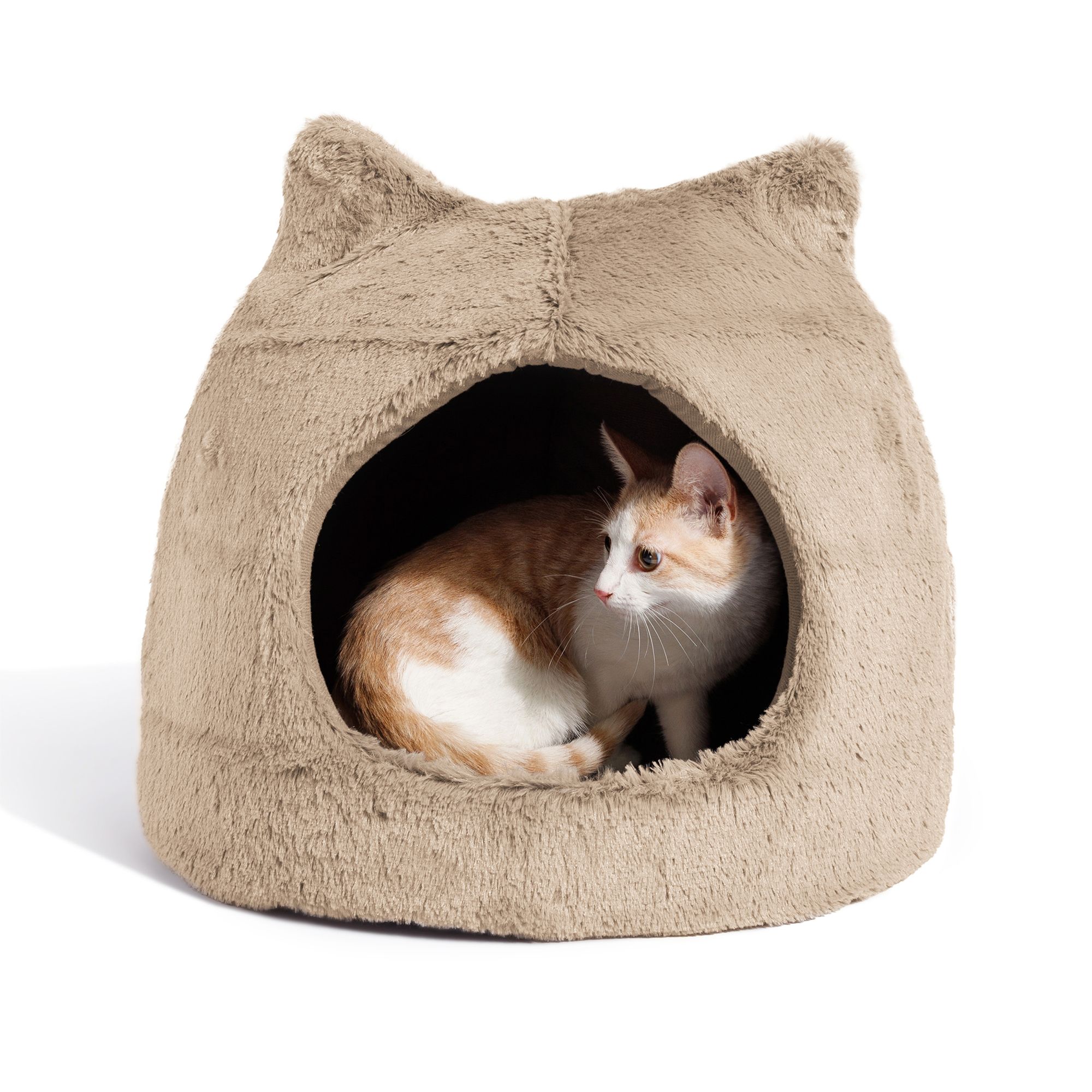 Best Friends by Sheri Meow Hut Covered Dog Cat Bed