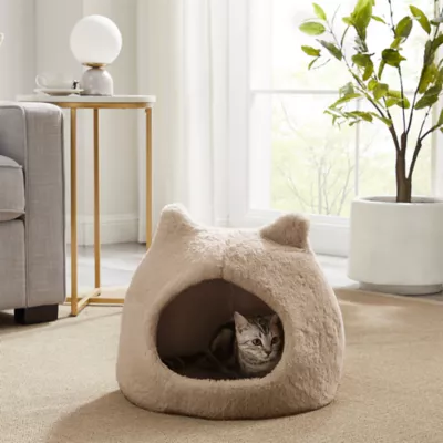 Product Best Friends by Sheri Meow Hut Covered Dog & Cat Bed