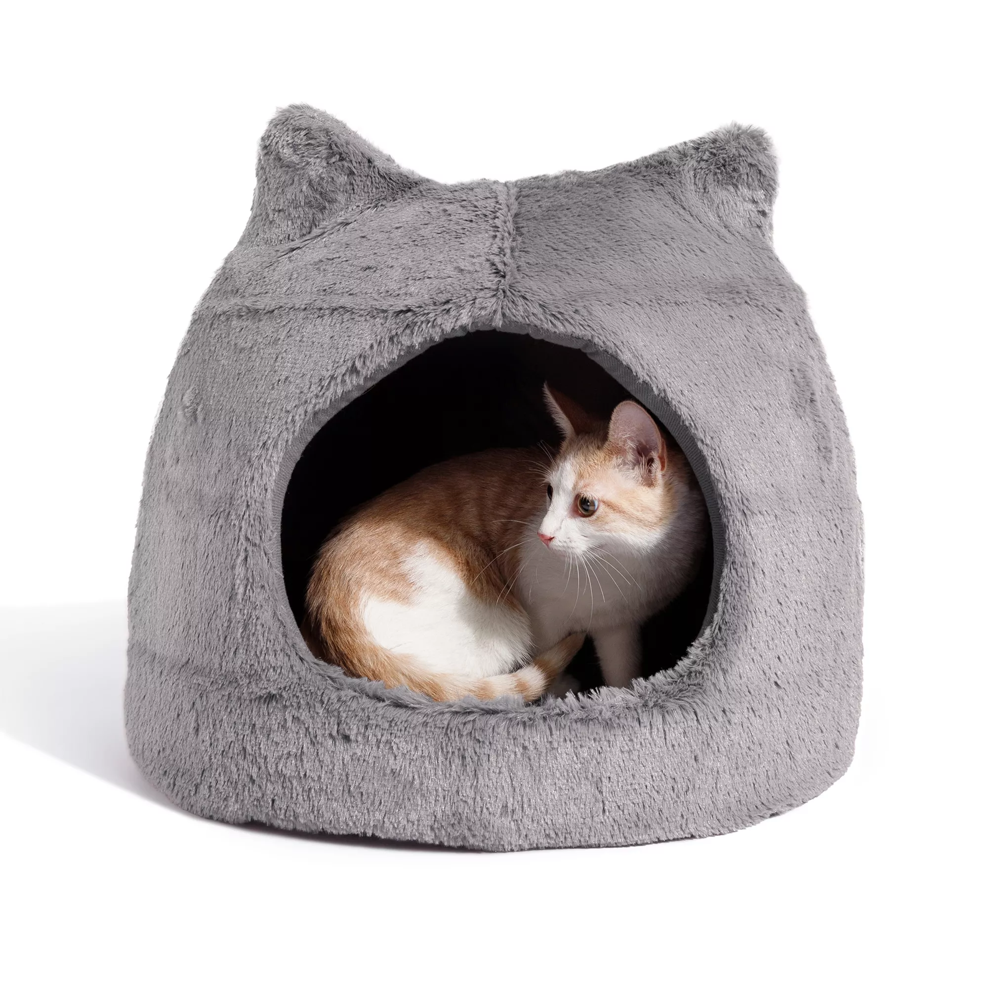 Best Friends by Sheri Meow Hut Covered Dog & Cat Bed