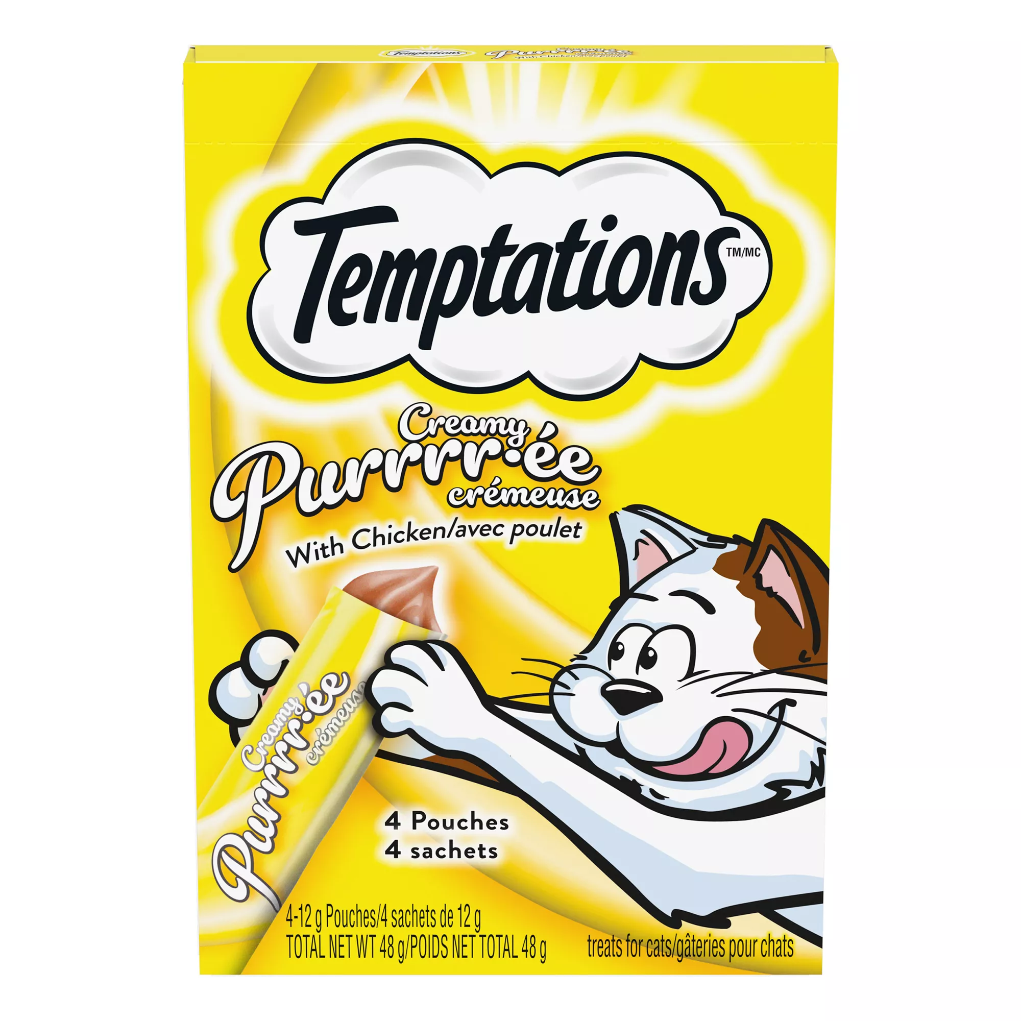 Temptations Creamy Puree Chicken Lickable Cat Treats