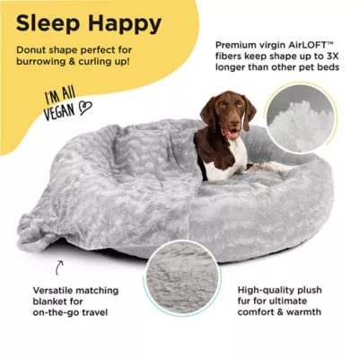 Product Best Friends by Sheri Donut Lux Bed & Throw Blanket 2 Piece Cat and Dog Bundle Set