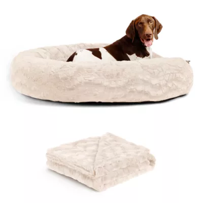 Product Best Friends by Sheri Donut Lux Bed & Throw Blanket 2 Piece Cat and Dog Bundle Set
