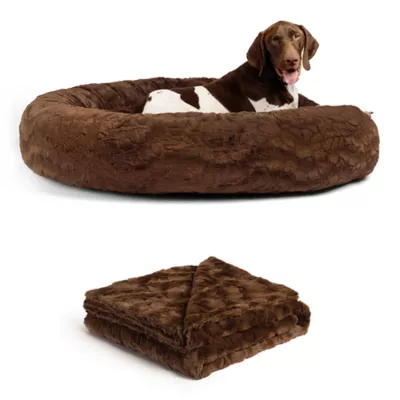 Product Best Friends by Sheri Donut Lux Bed & Throw Blanket 2 Piece Cat and Dog Bundle Set