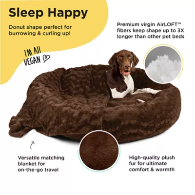 Product Best Friends by Sheri Donut Lux Bed & Throw Blanket 2 Piece Cat and Dog Bundle Set