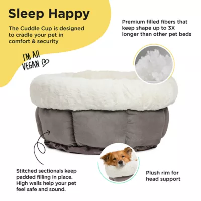 Product Best Friends By Sheri Cuddle Cup Cuddler Bolster Cat & Dog Bed