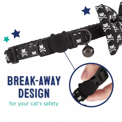 Product Whisker City® Crossbones Bow Tie Easy Release Kitten & Cat Collar