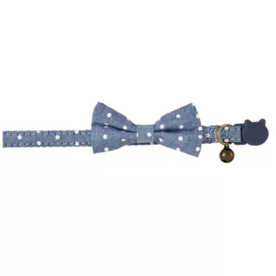 Product Whisker City® Blue Dots Bow Tie Easy Release Kitten & Cat Collar