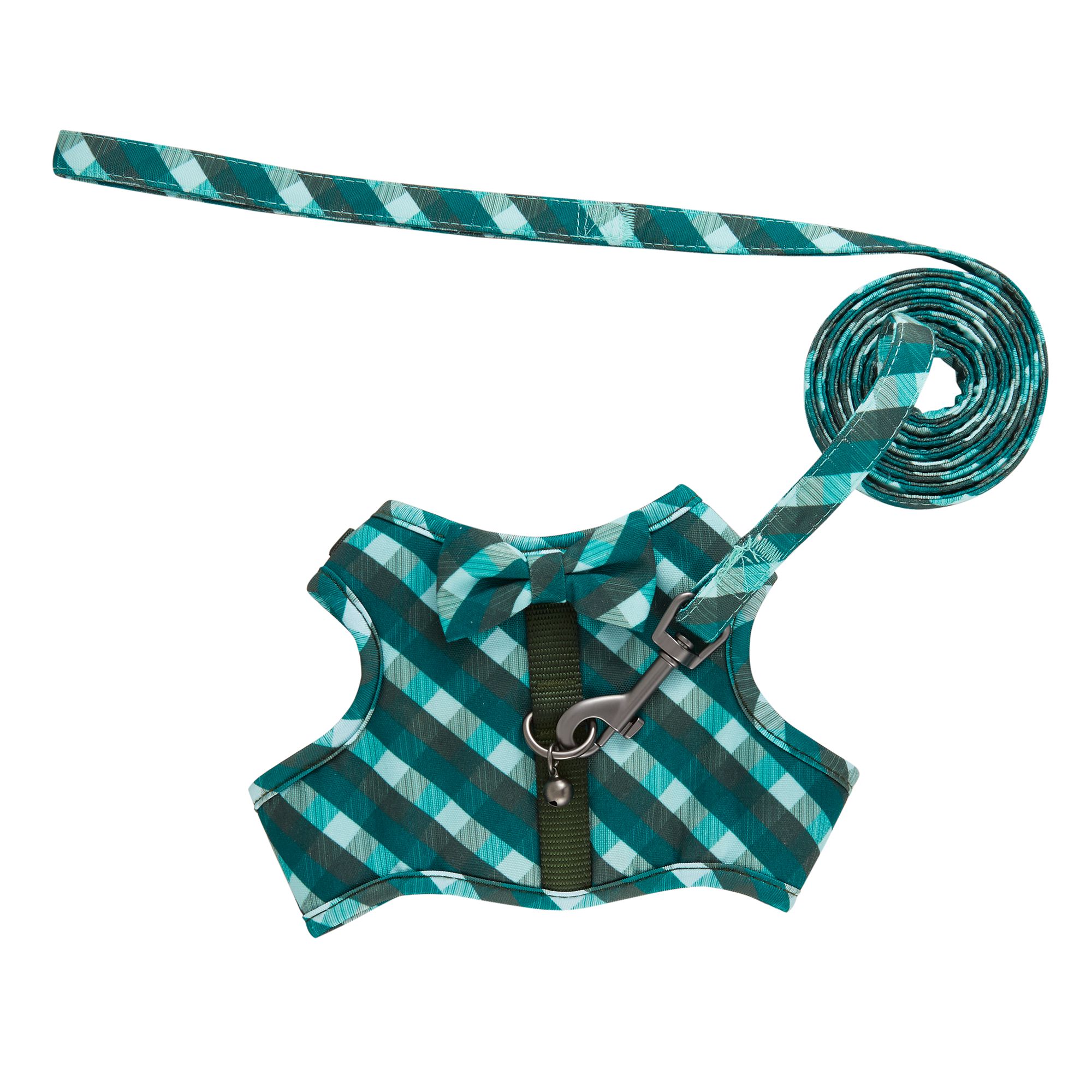 Whisker City Reflective Cat Harness Green 13-16 1 ct | PetSmart