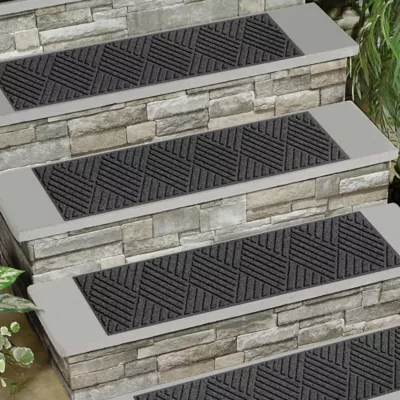 Product Bungalow Flooring WaterHog Diamonds Stair Tread, 4 Count