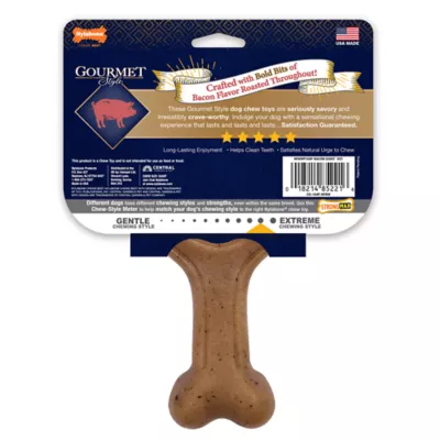 Product Nylabone® Gourmet Wishbone Chew Dog Toy - Bacon