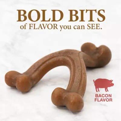 Product Nylabone® Gourmet Wishbone Chew Dog Toy - Bacon