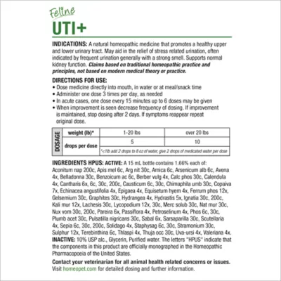 HomeoPet® Cat Supplement - Natural Urinary Tract Support - UTI+, 15 ml - Image 6