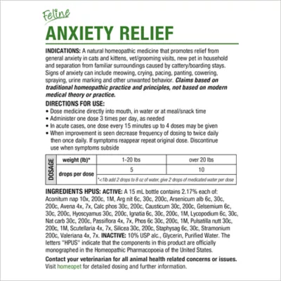 HomeoPet Feline Anxiety Relief Liquid - Cat Stress & Anxiety Relief Aid, 15 mL - Image 6