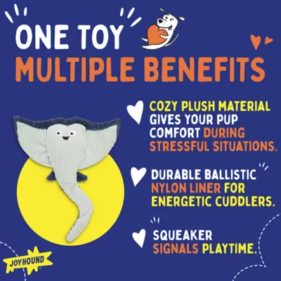 Product Joyhound® Bite Shield™ Protection Plush Sting Ray Dog Toy - Squeaker, Crinkle