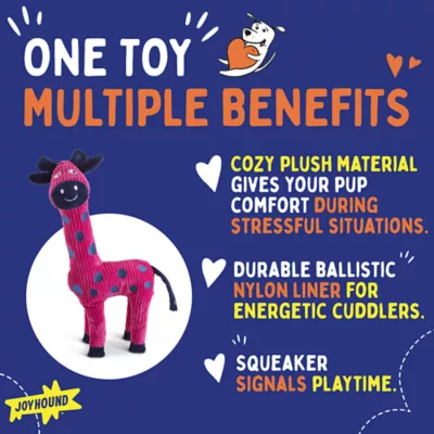 Product Joyhound Bite Shield™ Protection Plush Giraffe Dog Toy - Squeaker, Crinkle