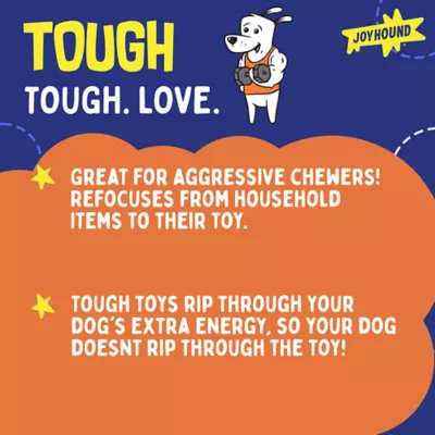 Product Joyhound Rip Roarin' Tough Heart Eyes Emoji Dog Toy - Squeaker