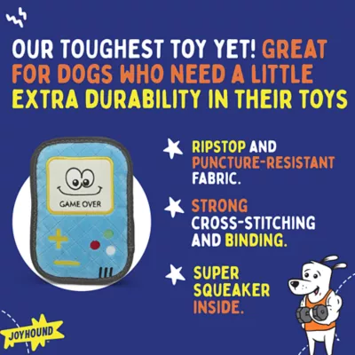 Product Joyhound Rip Roarin' Tough Video Game Dog Toy - Squeaker