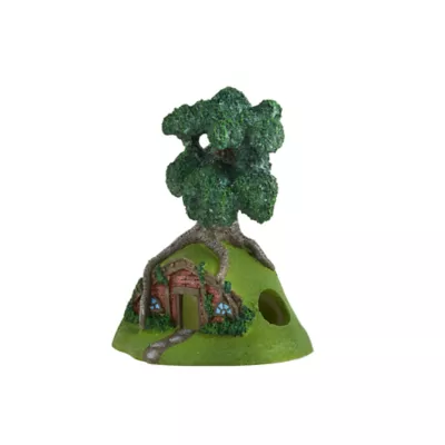 Product Top Fin Fantasy Red House & Tree Aquarium Ornament