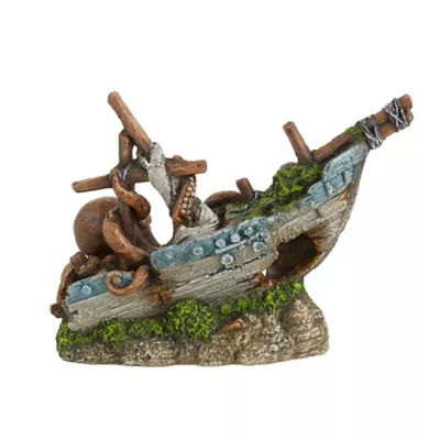Product Top Fin® Pirate Ship with Octopus Aquarium Ornament