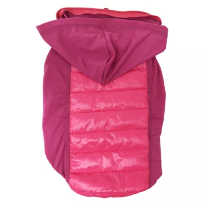 Pet Life Apex Lightweight Hybrid 4-Season Stretch & Quick-Dry Dog Coat with Pop Out Hood - Image 1