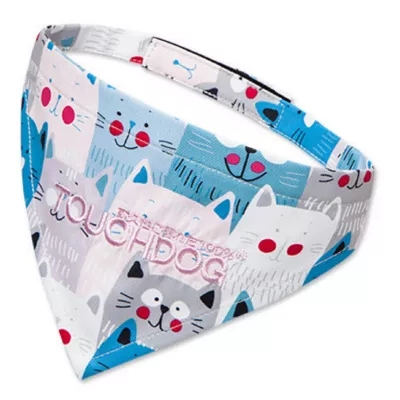 Touchdog Head-Popper Fashion Designer Printed Velcro Dog Bandana - Image 1